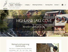 Tablet Screenshot of highlandlakecove.com